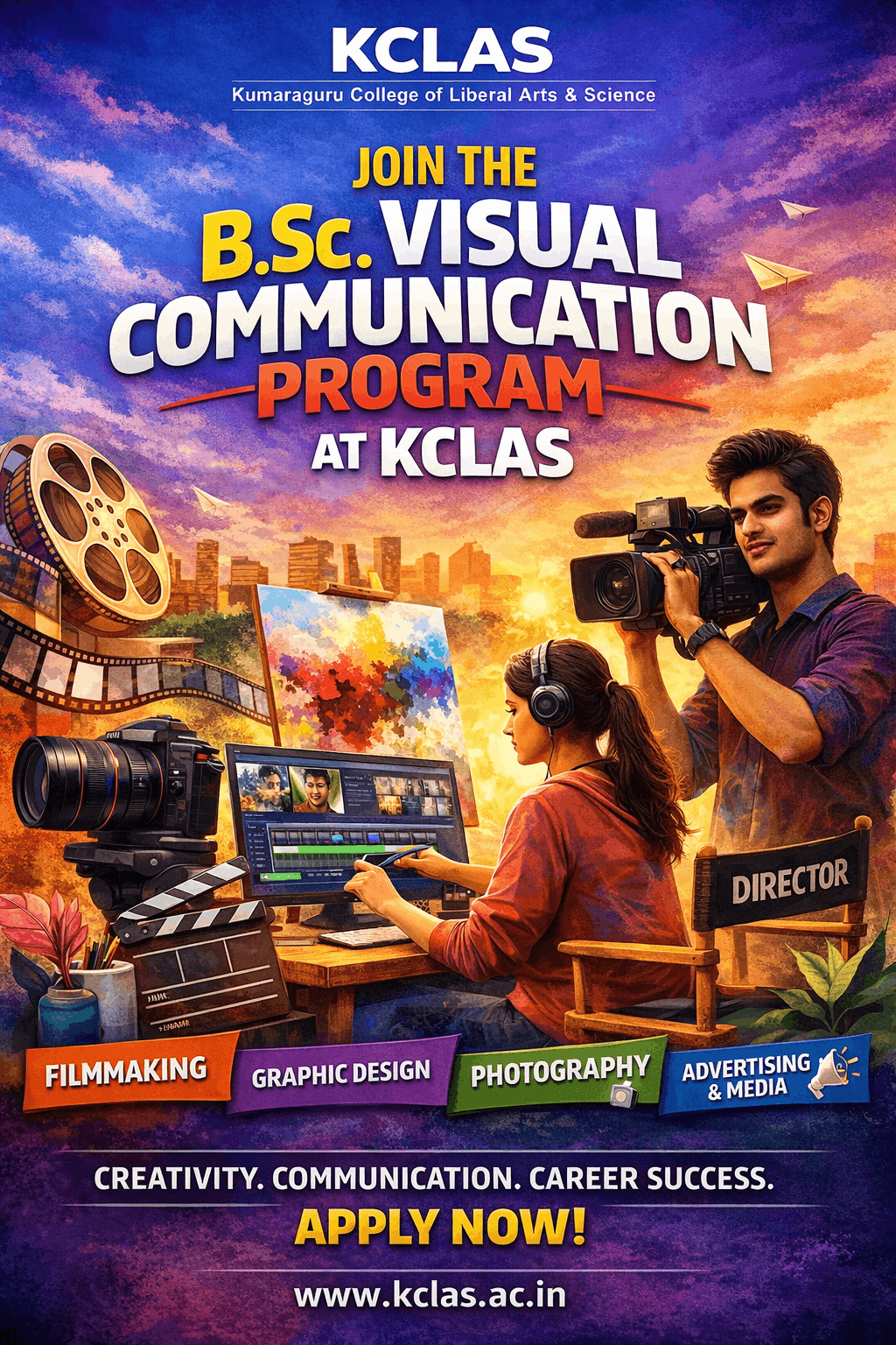 Master the Art of Visual Storytelling – B.Sc. Visual Communication at Kumaraguru College of Liberal Arts and Science (KCLAS)